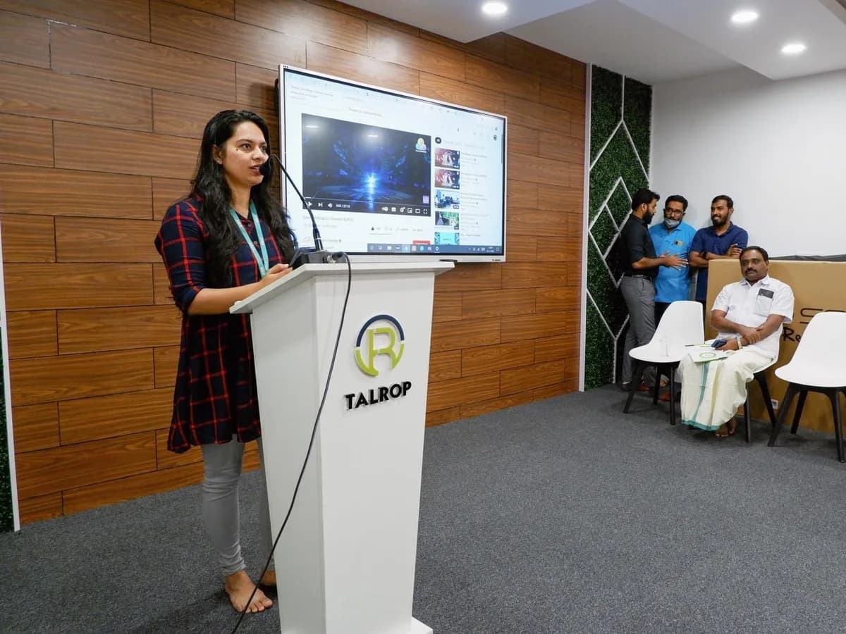 Presenting beside the screen