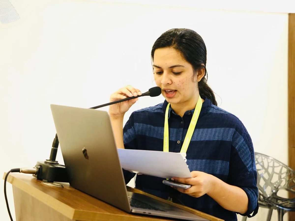Reading at the lectern